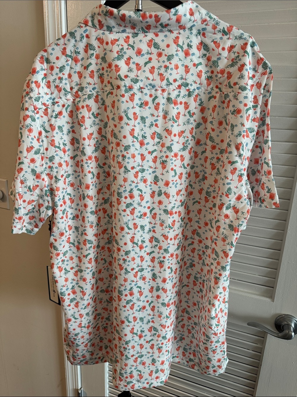 Caribbean Joe White Short-Sleeve Shirt with Coral Floral Printđ„New! - Picture 6 of 6